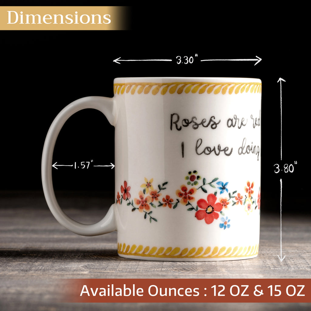 Happy Florals - Sweety Fine Bone China Coffee Mugs