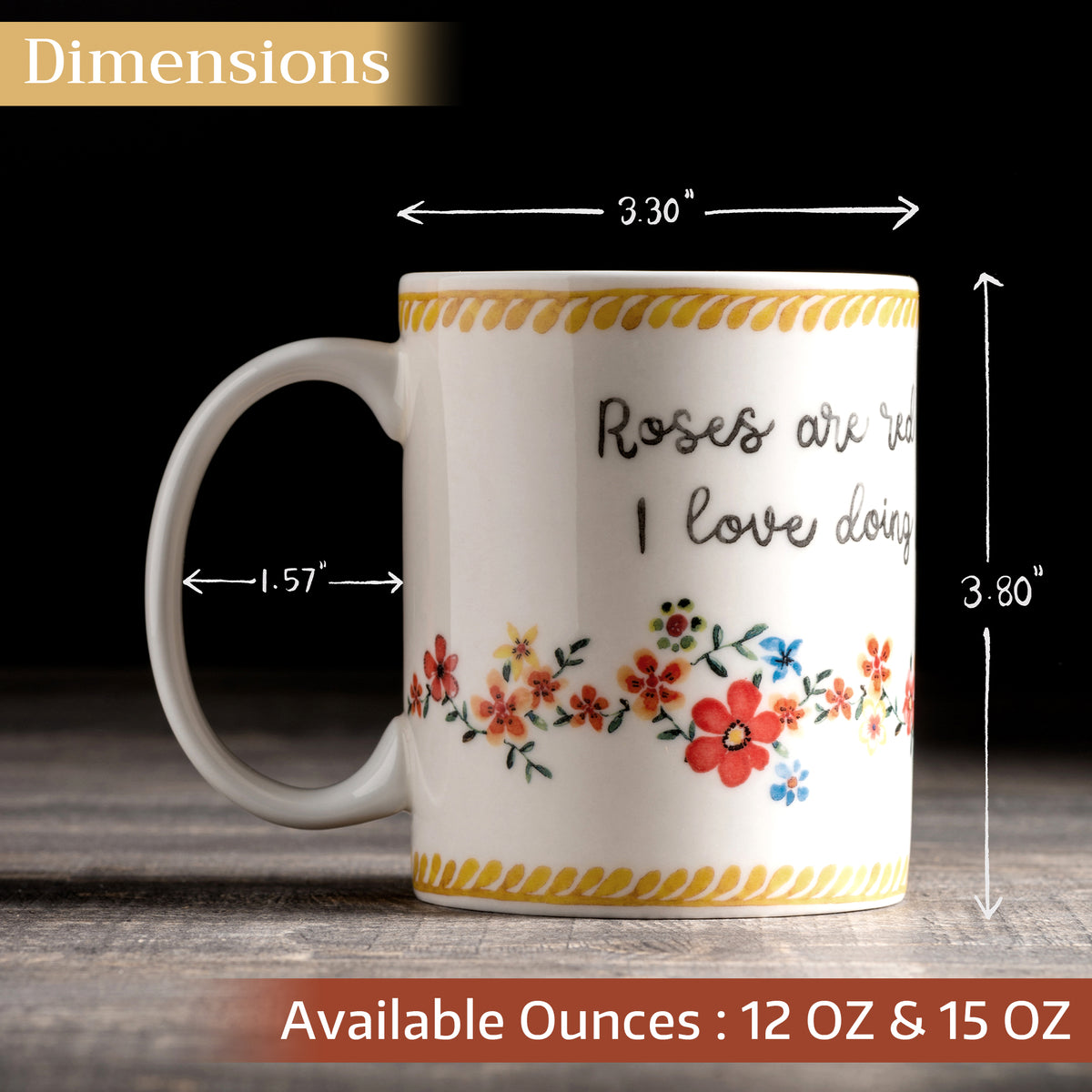 Happy Florals - Sweety Fine Bone China Coffee Mugs