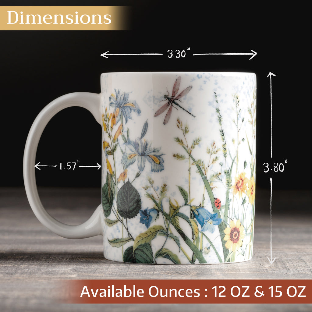 Fleurs De Mai Fine Bone China Coffee Mugs