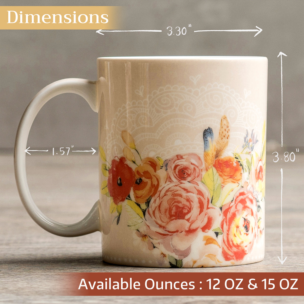 Ibiza - Beige Fine Bone China Coffee Mugs