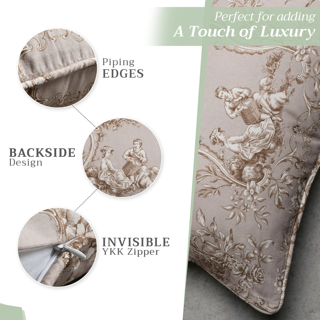 Joli Jouy Throw Pillow Covers