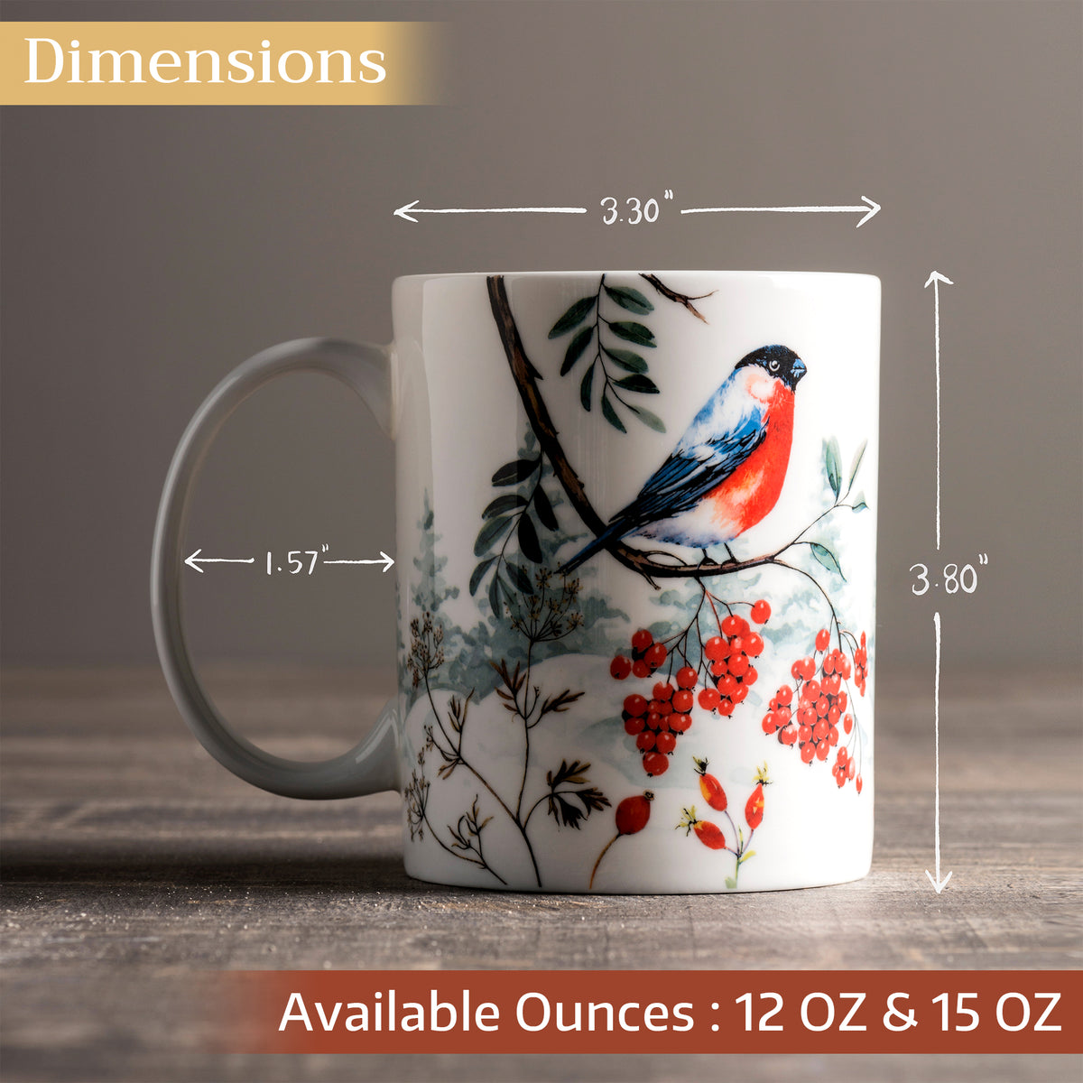 Morzine Fine Bone China Coffee Mugs