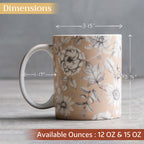 Pretty Autumn Fine Bone China Coffee Mugs