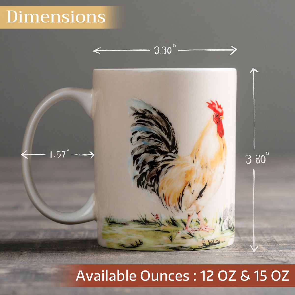 Campagne Fine Bone China Coffee Mugs