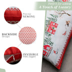 Rural Christmas Throw Pillow Covers