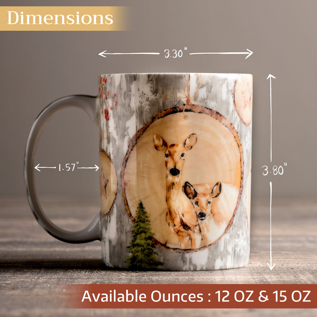 Mountain Life Fine Bone China Coffee Mugs