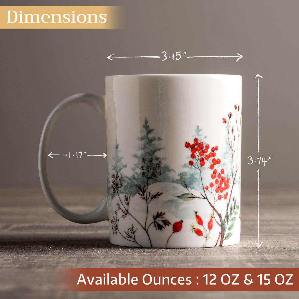 Morzine Fine Bone China Coffee Mugs