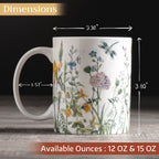 Fleurs De Mai Fine Bone China Coffee Mugs
