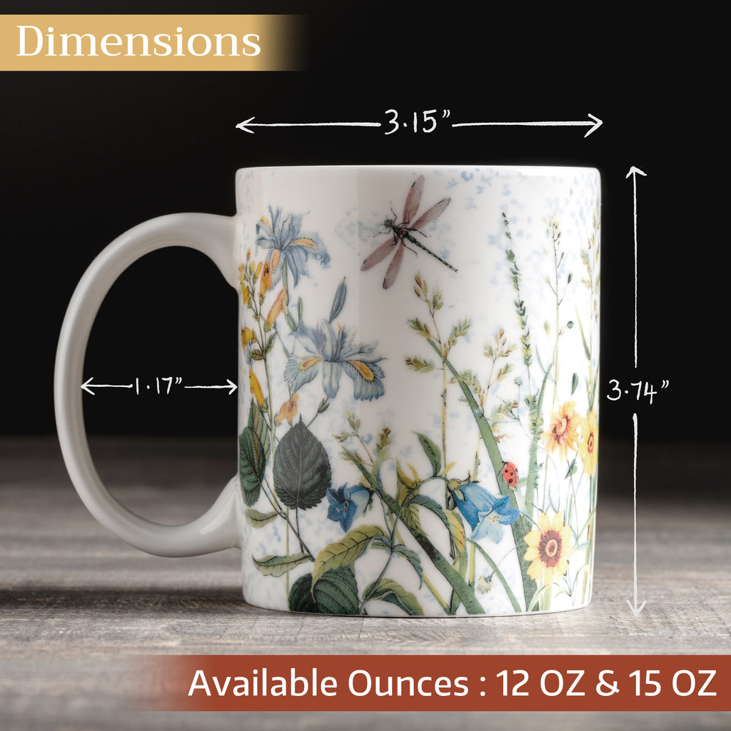 Fleurs De Mai Fine Bone China Coffee Mugs