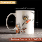 Whitish Shabby Chique Fine Bone China Coffee Mugs