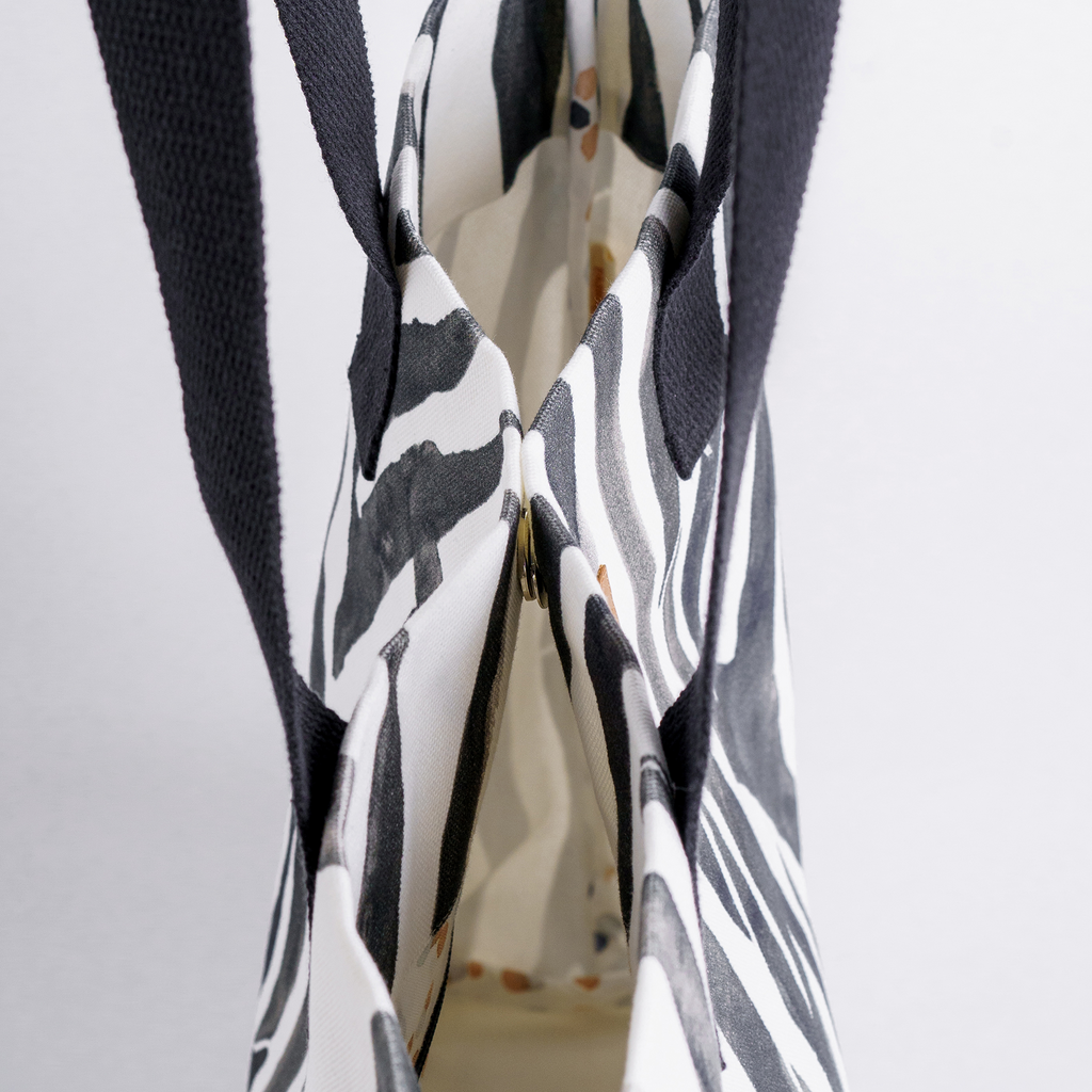 Zebra Canvas Tote Bags