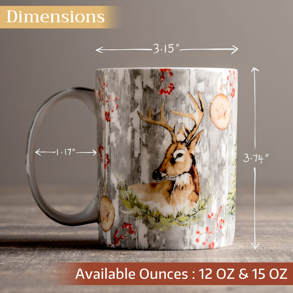 Mountain Life Fine Bone China Coffee Mugs
