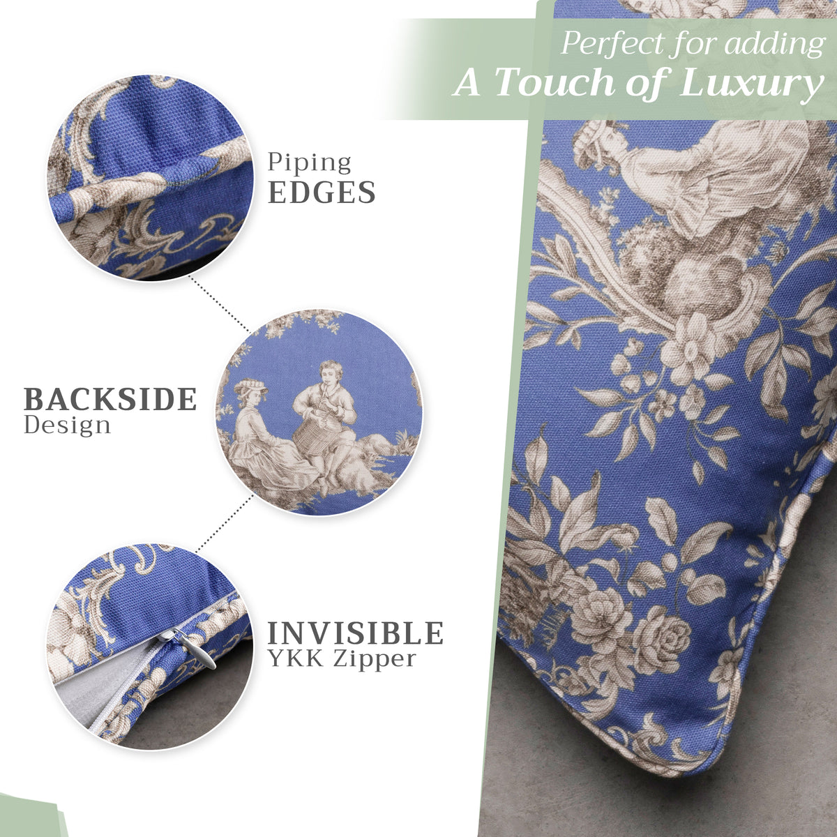 Joli Jouy Throw Pillow Covers
