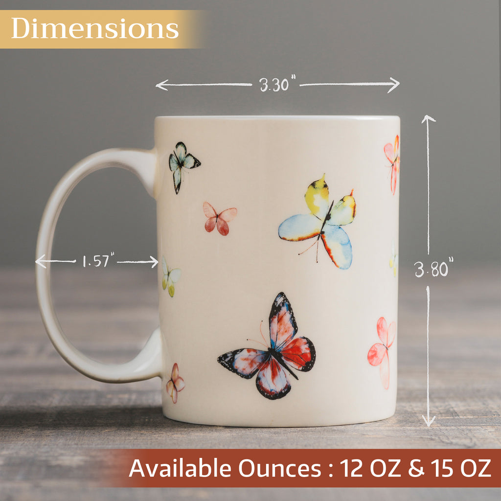 Botanical Fresh Fine Bone China Coffee Mugs