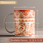 Palatial Paisley Fine Bone China Coffee Mugs