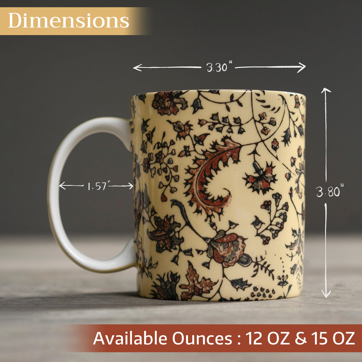 Lakshmi Fine Bone China Coffee Mugs