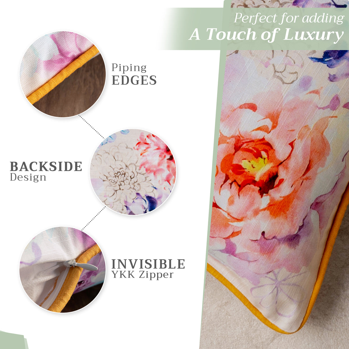 Floral Throw Pillow Covers