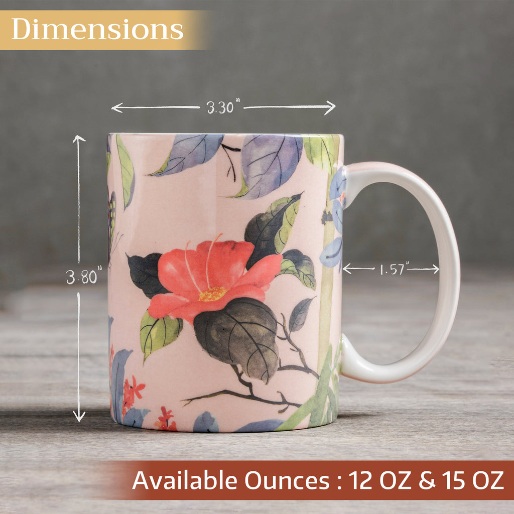 Canne Fine Bone China Coffee Mugs