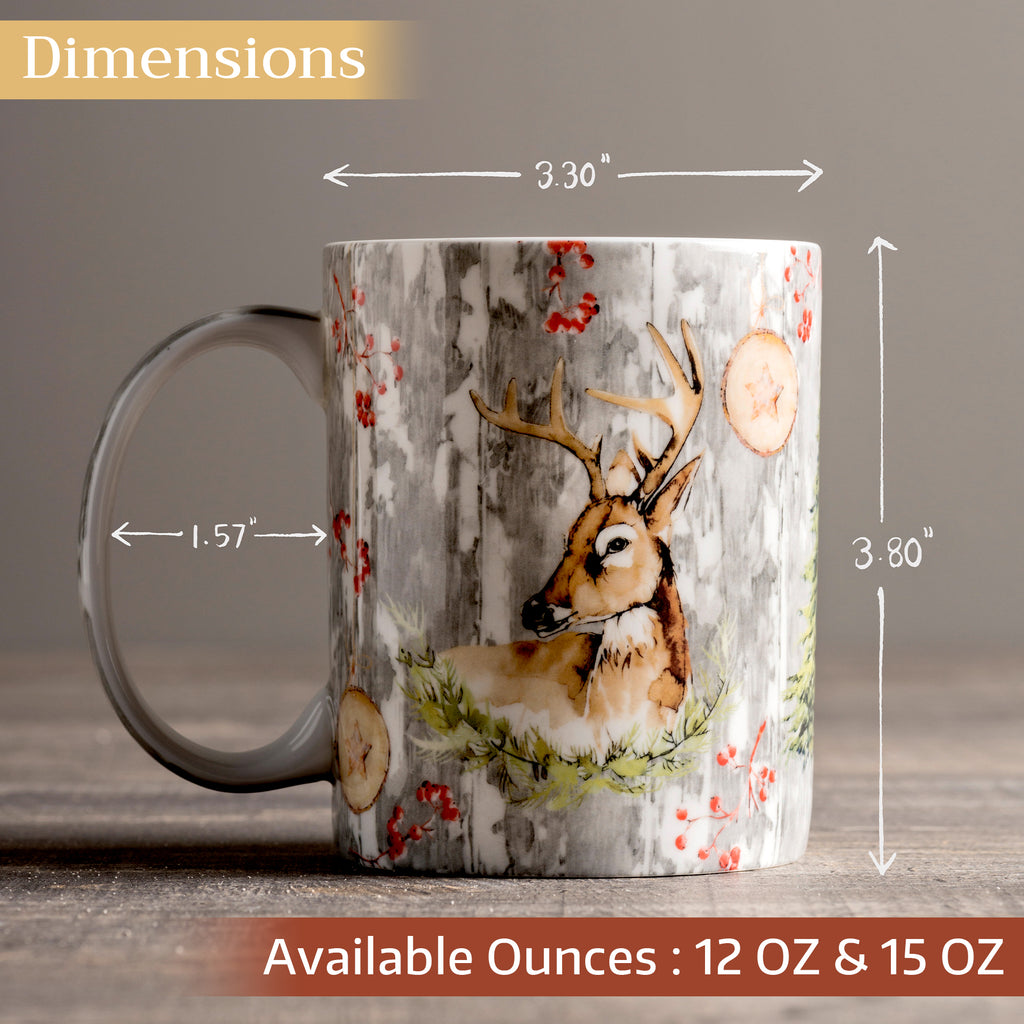 Mountain Life Fine Bone China Coffee Mugs