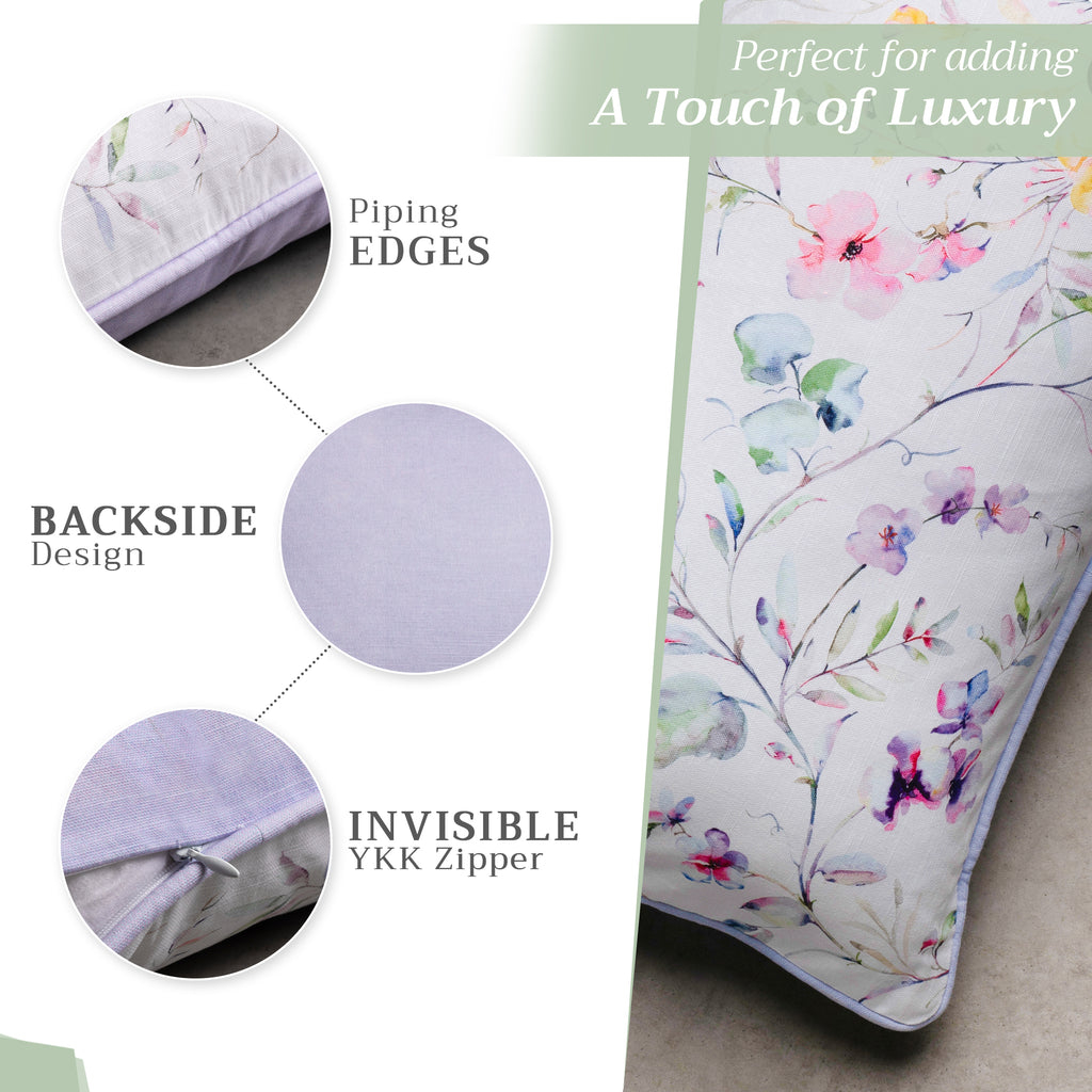 Summer Floral Throw Pillow Covers
