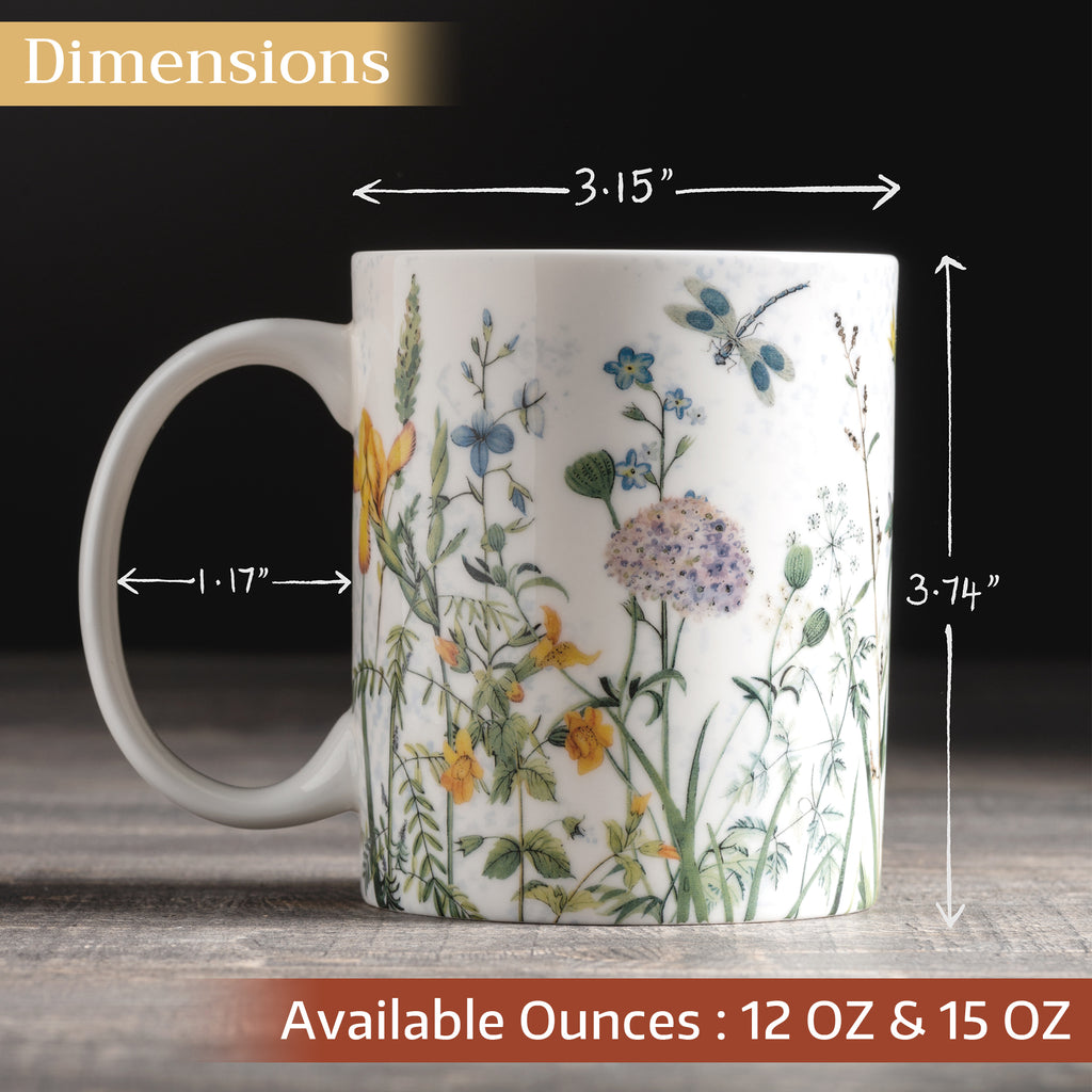 Fleurs De Mai Fine Bone China Coffee Mugs