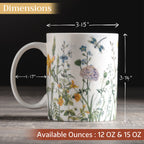 Fleurs De Mai Fine Bone China Coffee Mugs