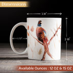 Faisan D'Automne Fine Bone China Coffee Mugs