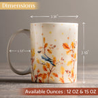 Oak Leaves Fine Bone China Coffee Mugs