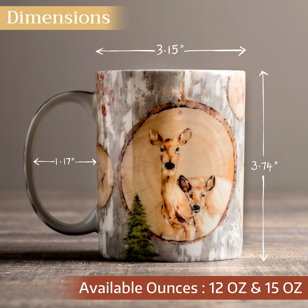 Mountain Life Fine Bone China Coffee Mugs