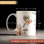 Whitish Shabby Chique Fine Bone China Coffee Mugs