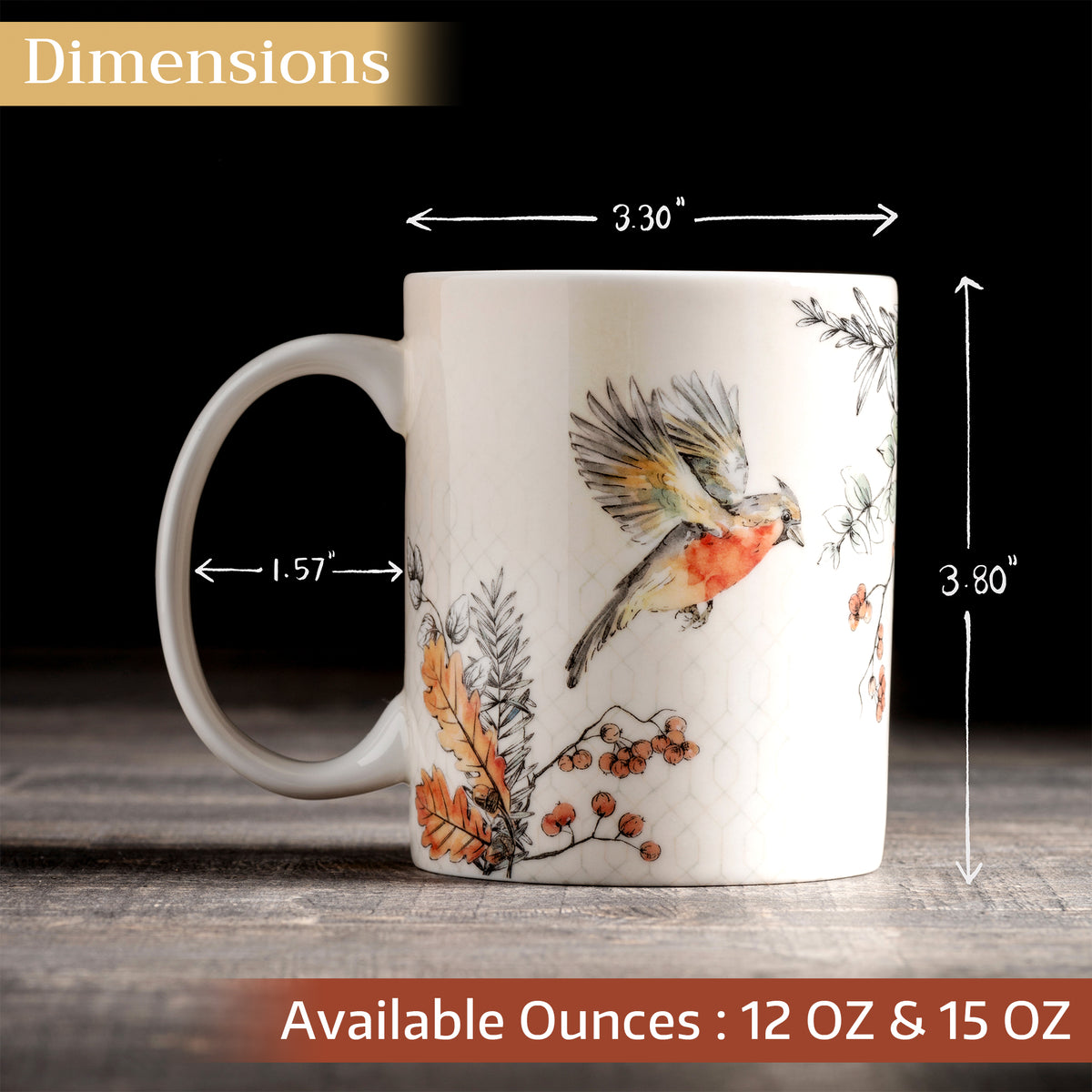 Whitish Shabby Chique Fine Bone China Coffee Mugs
