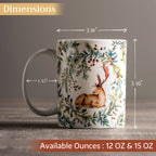 Holly Time Fine Bone China Coffee Mugs