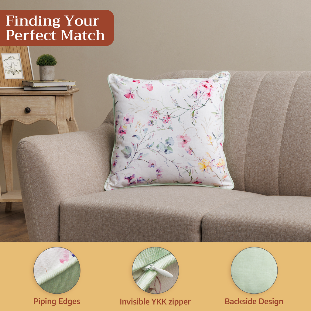 Summer Floral Throw Pillow Covers