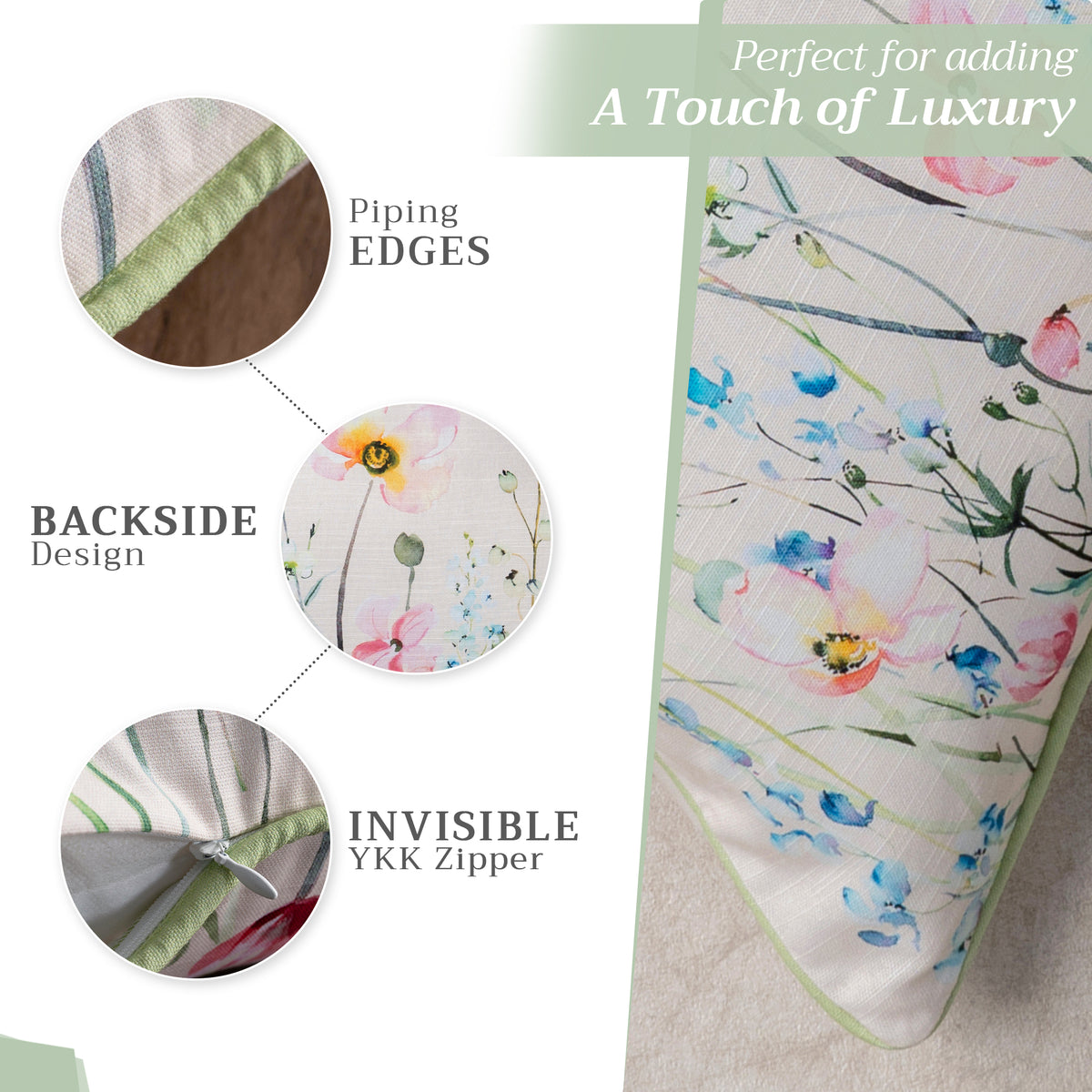 Delphinium Throw Pillow Covers