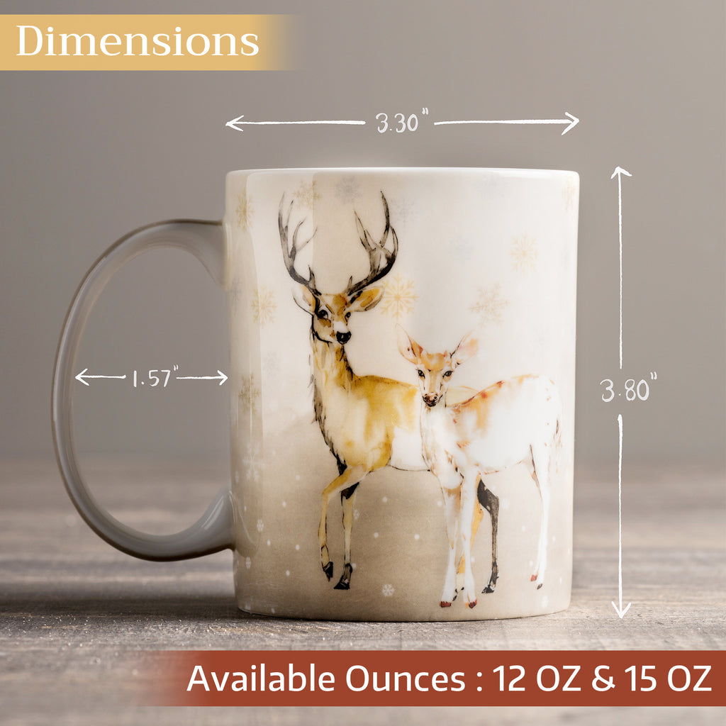 Deer In The Woods Fine Bone China Coffee Mugs