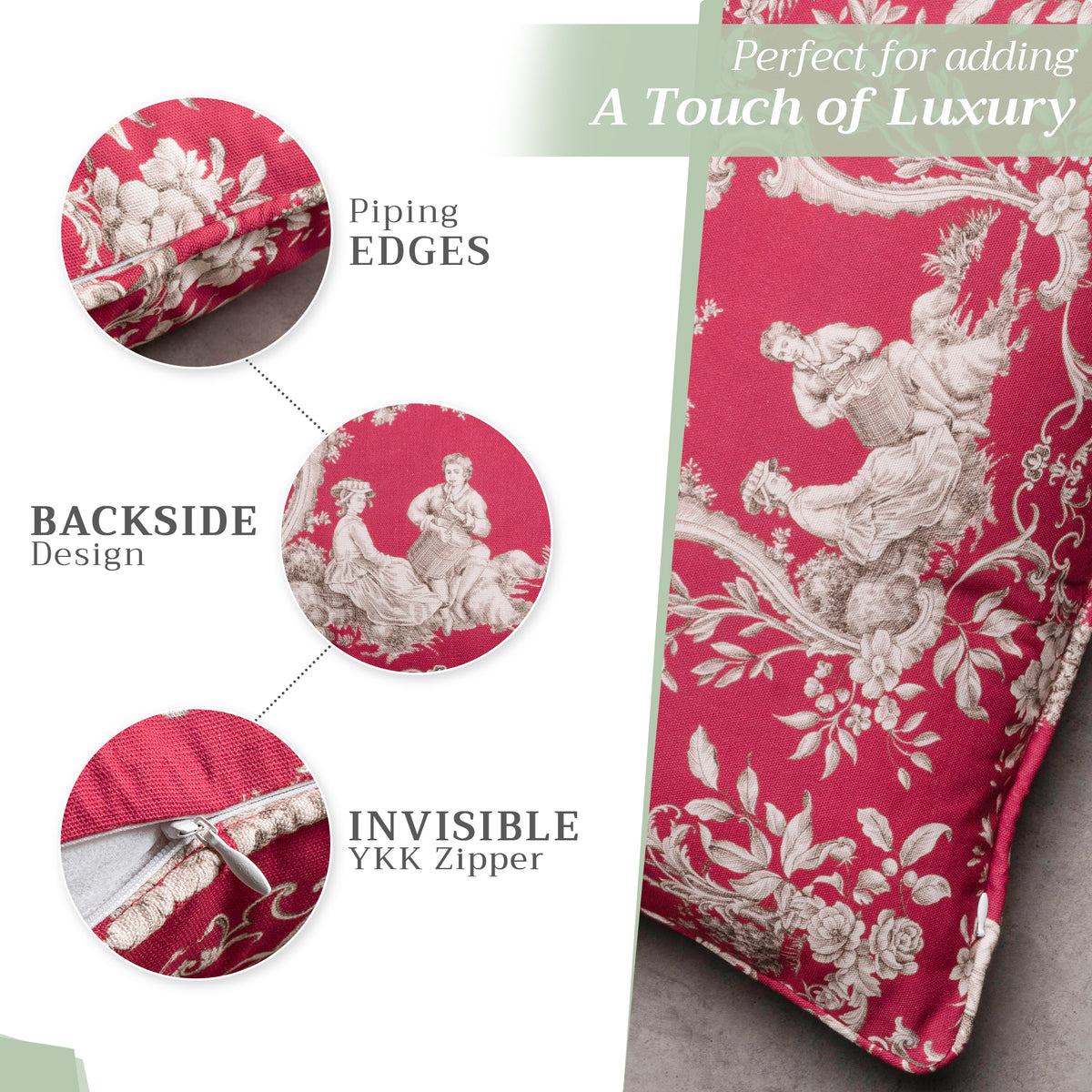 Joli Jouy Throw Pillow Covers