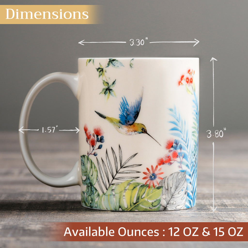 Tropiques Fine Bone China Coffee Mugs