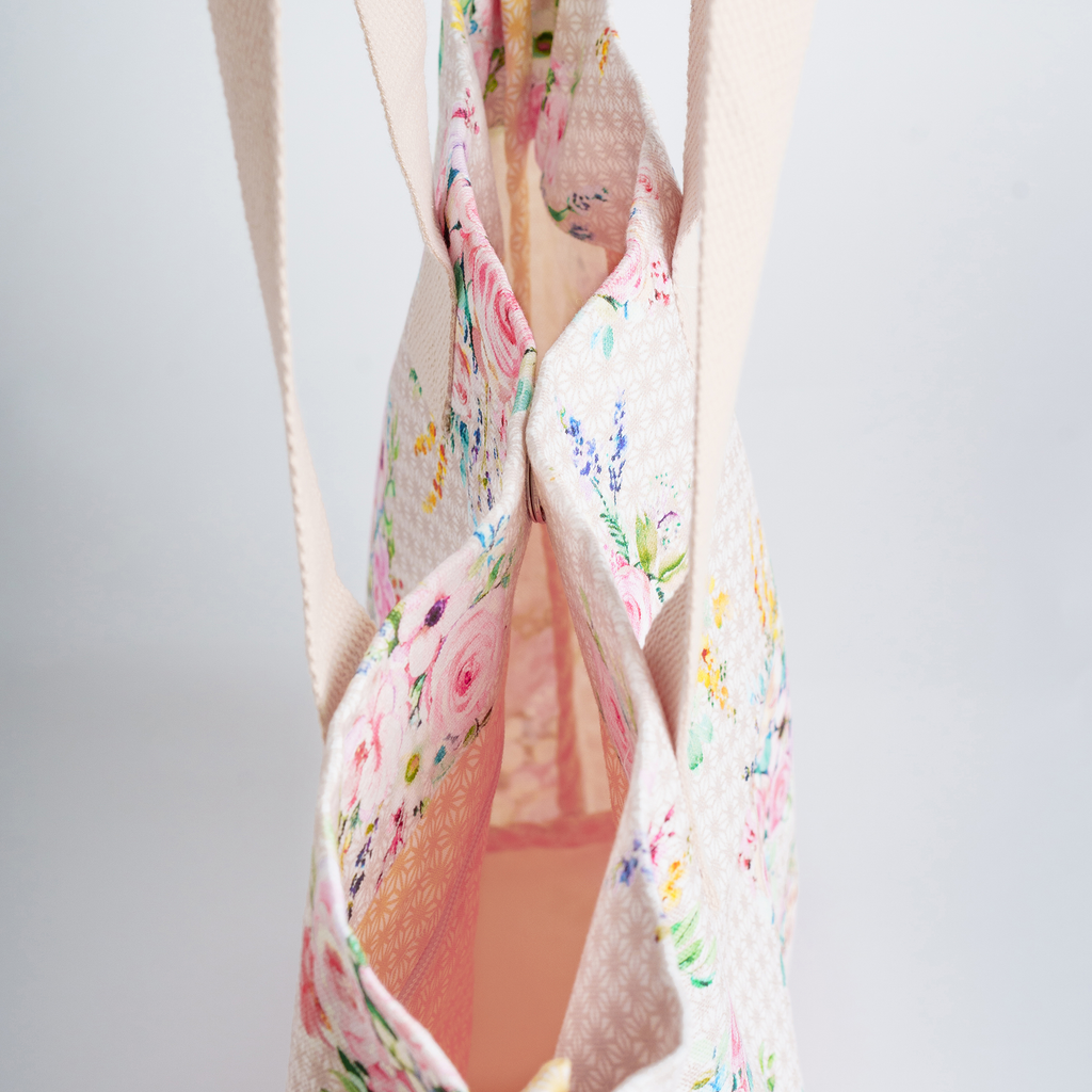 Sweet Rose Lavender Canvas Tote Bags