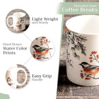 Whitish Shabby Chique Fine Bone China Coffee Mugs