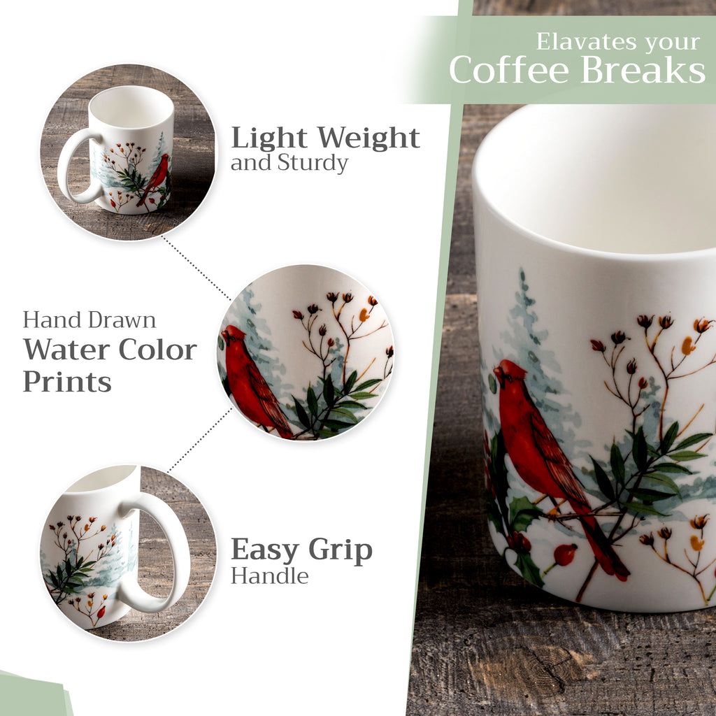 Morzine Fine Bone China Coffee Mugs