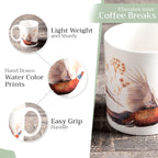 Faisan D'Automne Fine Bone China Coffee Mugs