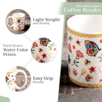 Happy Florals - Sweety Fine Bone China Coffee Mugs