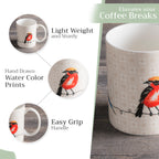 Birdies on Wire Fine Bone China Coffee Mugs