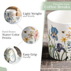 Fleurs De Mai Fine Bone China Coffee Mugs