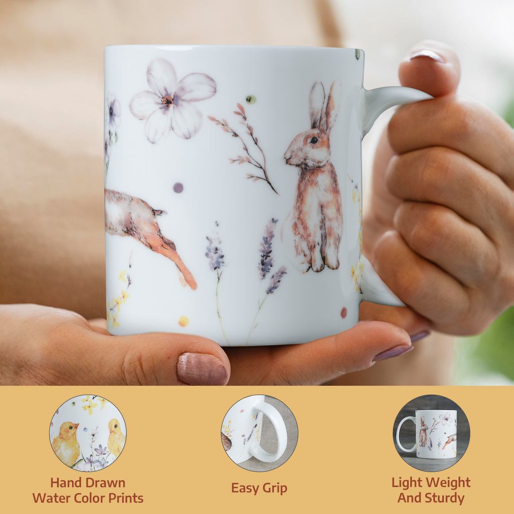 Easter Zest Fine Bone China Coffee Mugs