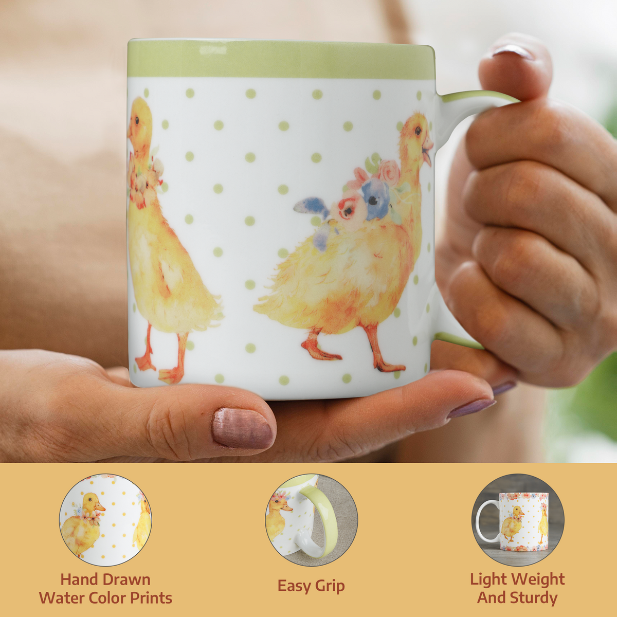 Ducklings In Spring Fine Bone China Coffee Mugs