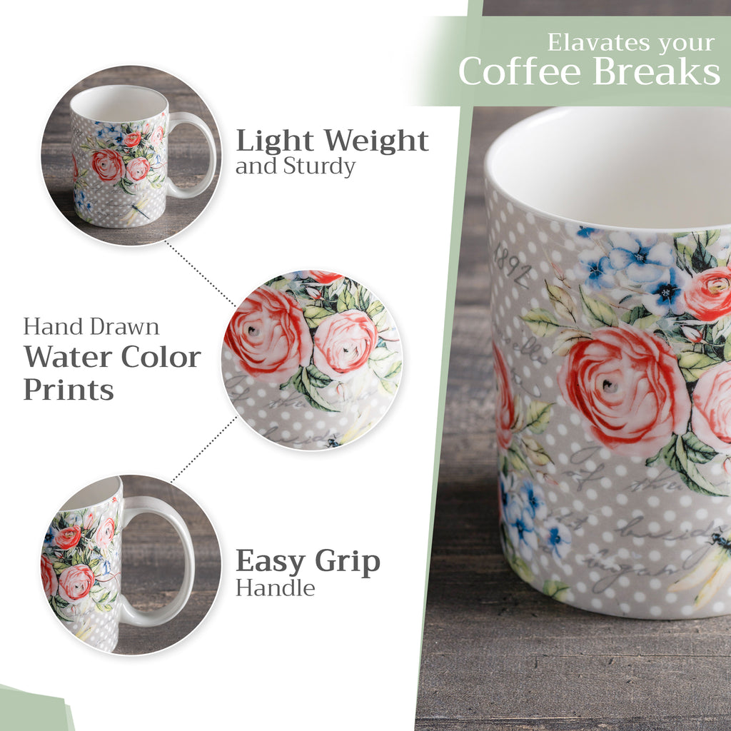 Champ De Mars Fine Bone China Coffee Mugs