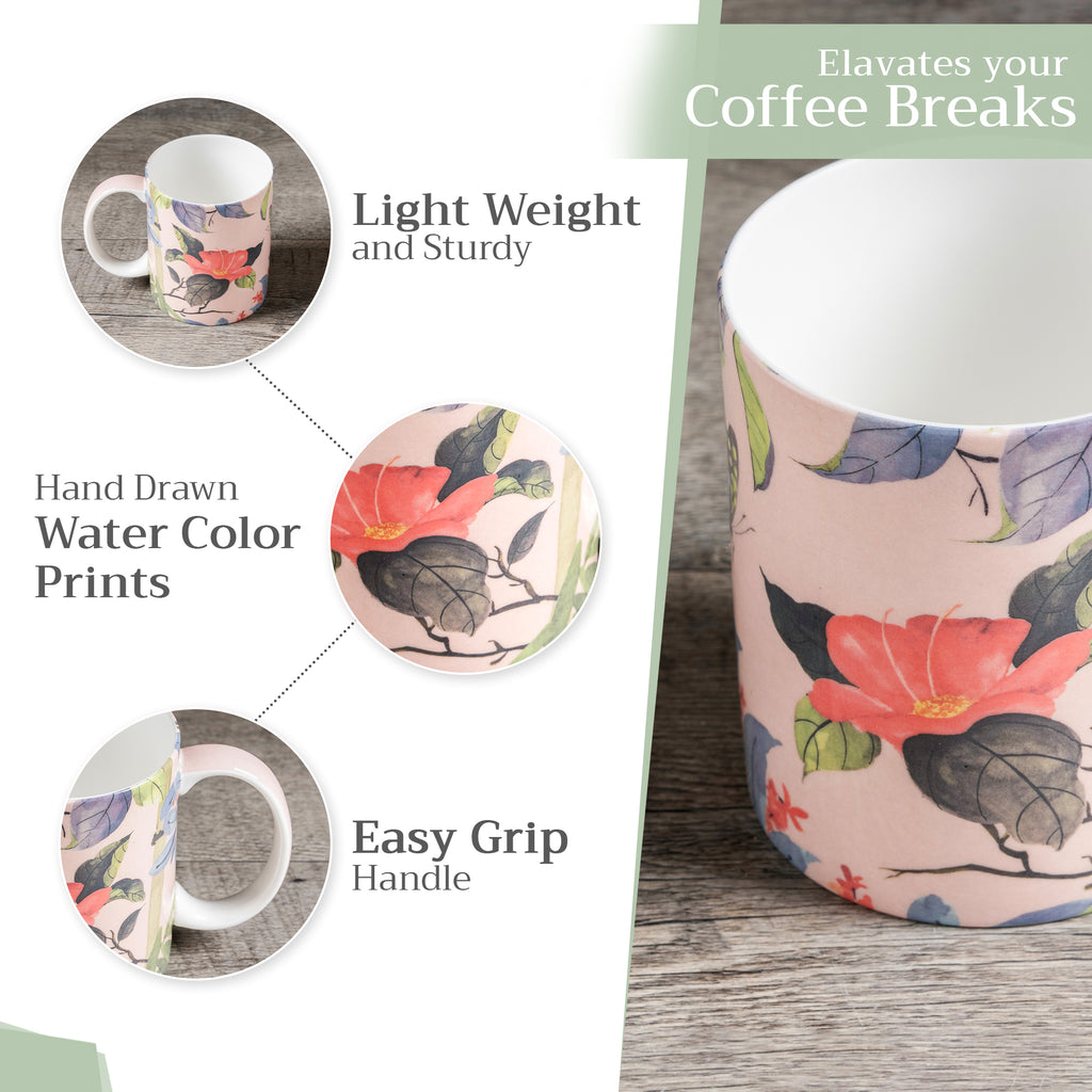 Canne Fine Bone China Coffee Mugs