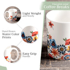 Happy Florals - High Summer Fine Bone China Coffee Mugs