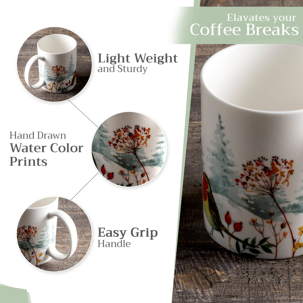 Morzine Fine Bone China Coffee Mugs